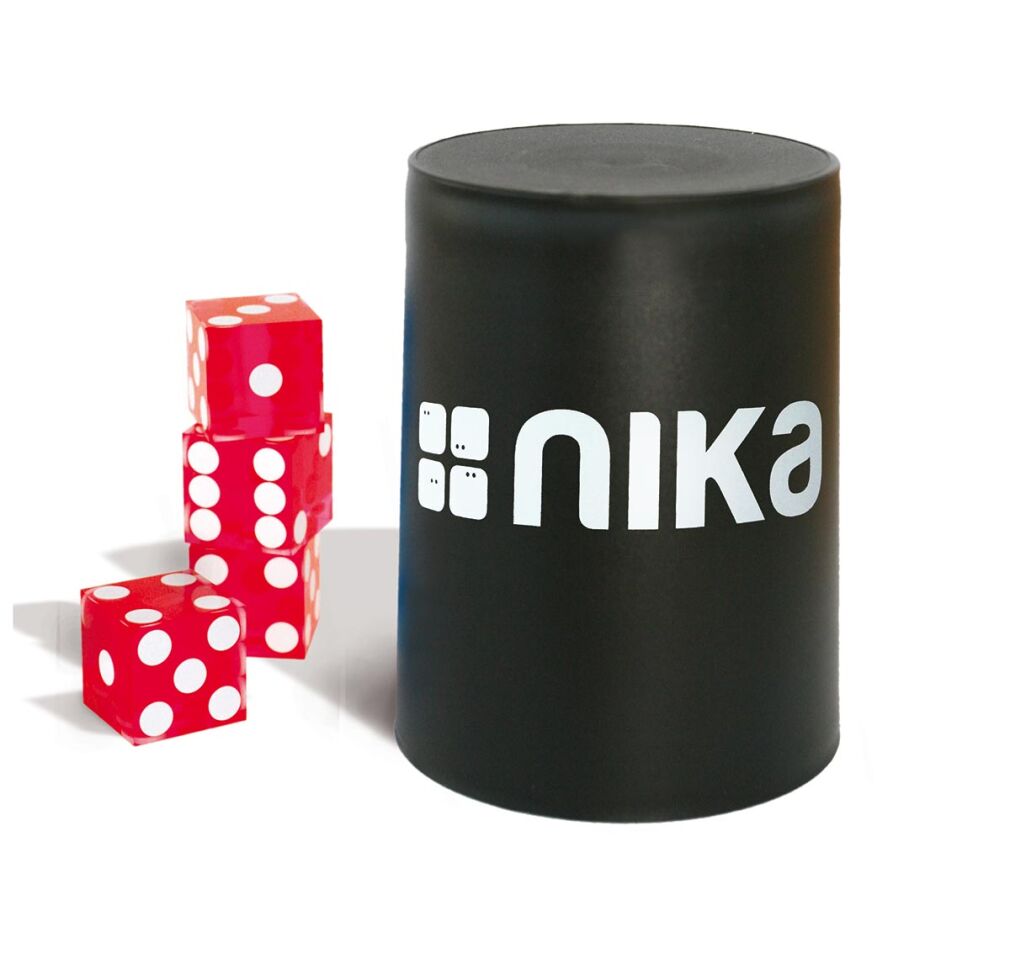 zestaw kości do DICE STACKING czerwony NIKA