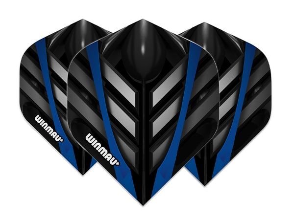 Piórka Winmau Mega Standard Black, Grey & Blue Dart Flights