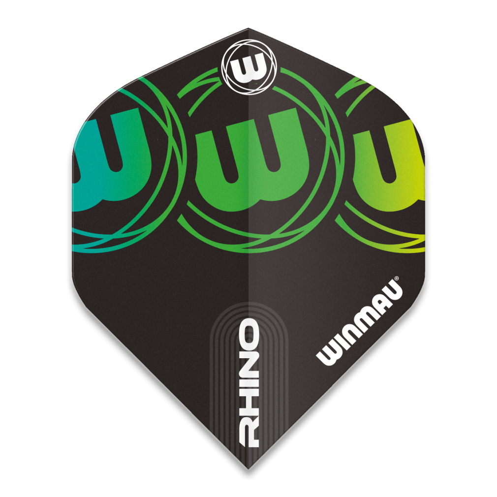 Piórka Winmau Rhino Extra Thick Logo Gradient Green V2