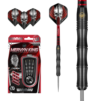 Lotki dart MERVYN KING ONYX Winmau 90% steel