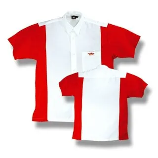 Koszulka dart BULL's NL biało-czerwona Vintage XXL