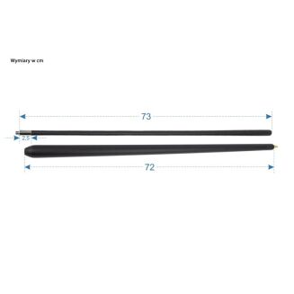 Kij do podpórki 2-cz 145cm na gwint 9,5 mm - 4