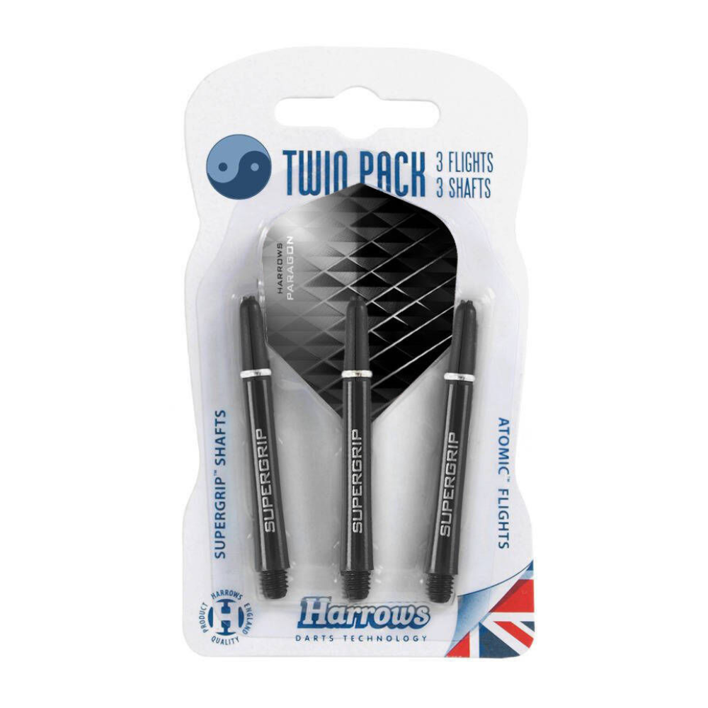 Harrows Twinpack Medium Black Silver