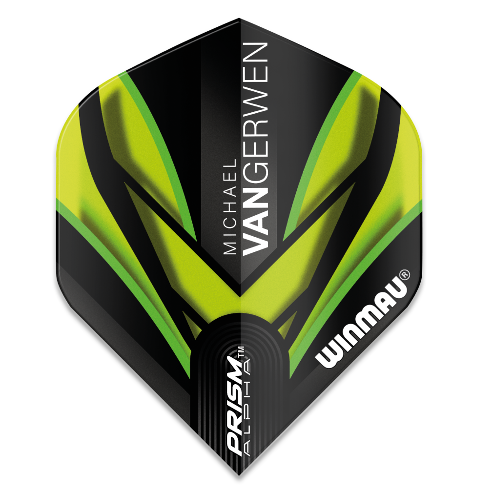 Piórka Winmau Michael van Gerwen Prism Alpha Black Green V2