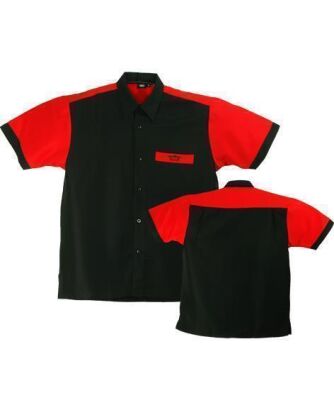 koszulka dart BULL's NL czarno-czerwona Vintage rozmiar L