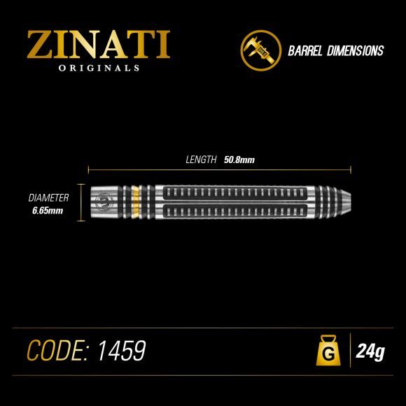 Lotki dart ZINATI steel 90% wolfram Winmau