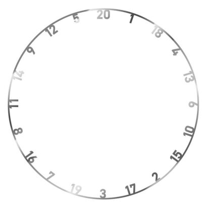 Bull's Metal Number Ring Srebrny