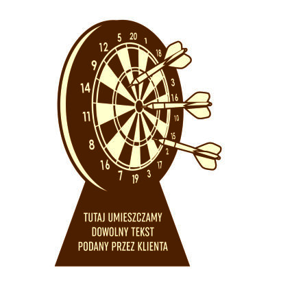 statuetka dart - lotki WD1 z dedykacją