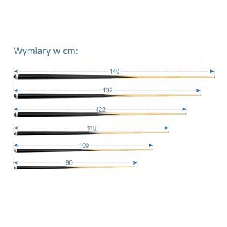 Kij bilardowy standard 1-cz 90/100/110/122/132/140cm - 4