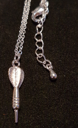 Biżuteria/naszyjnik lotka srebrna dart