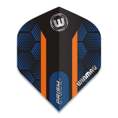 Piórka Winmau Prism Alpha Extra Thick Blue & Orange Stripe