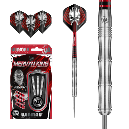 Lotki dart MERVYN KING SILVER Winmau 90% steel