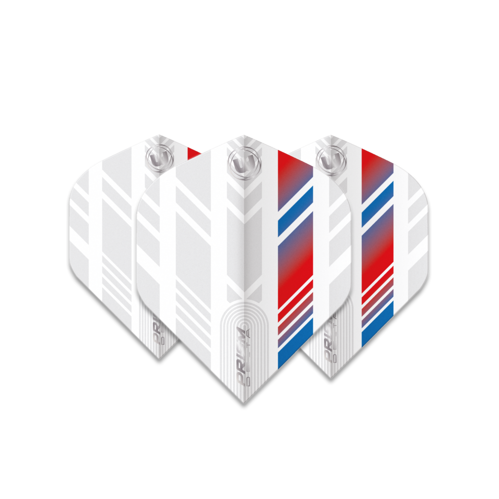 Piórka Winmau Prism Delta Extra Thick White & Red-Blue