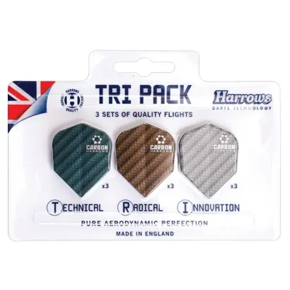 Piórka Harrows Carbon TRI PACK